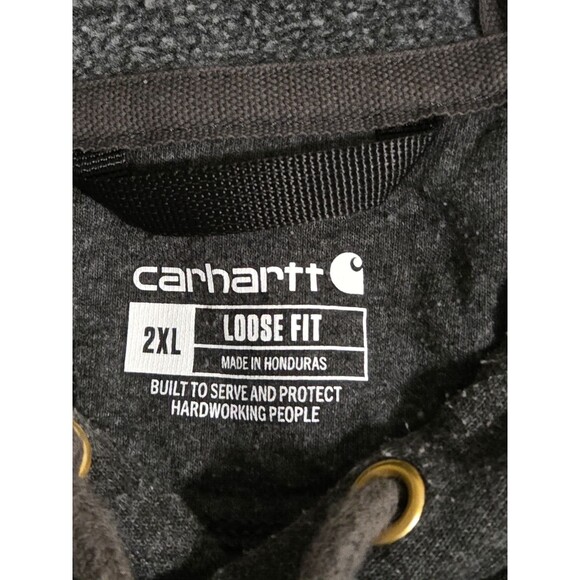 Carhartt Spellout Sweater Adult 2XL Loose Fit Gray Hoodie Sweatshirt Mens - Picture 7 of 7